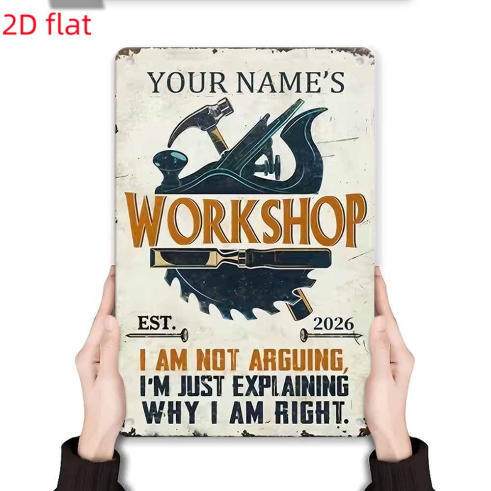 [2D Flat] 1pc Custom Name Work - Workshop Tools Name ulasan dan harga
