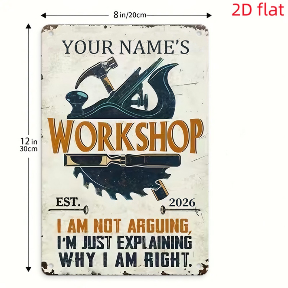 [2D Flat] 1pc Custom Name Work - Workshop Tools Name ulasan dan harga