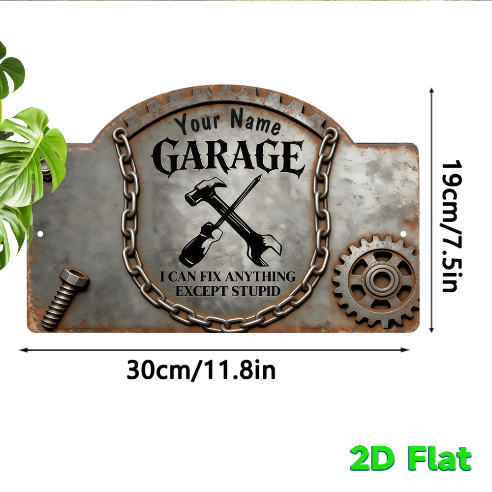 Custom Name Vintage Gear Garag - Workshop Tools Name ulasan dan harga