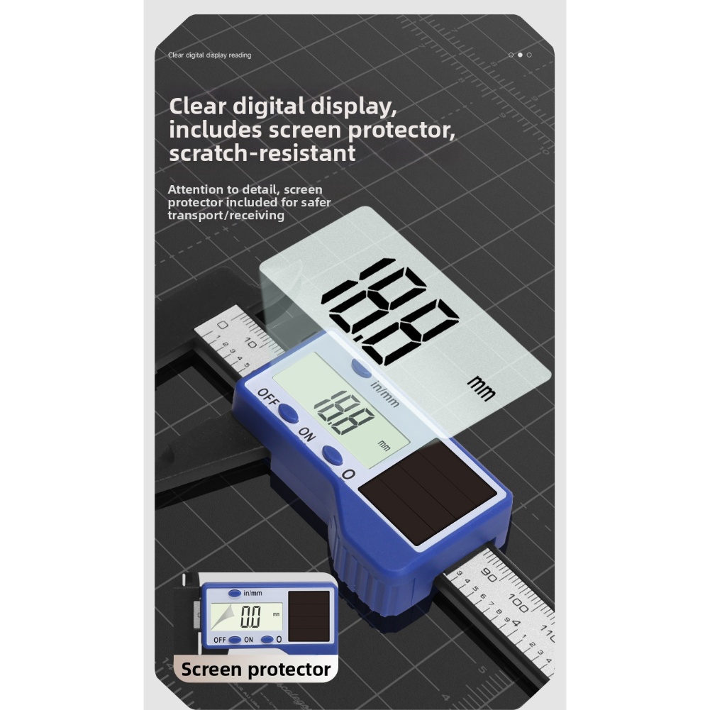 1pc Solar Powered Digital Vern - Workshop Layout Tools ulasan dan harga