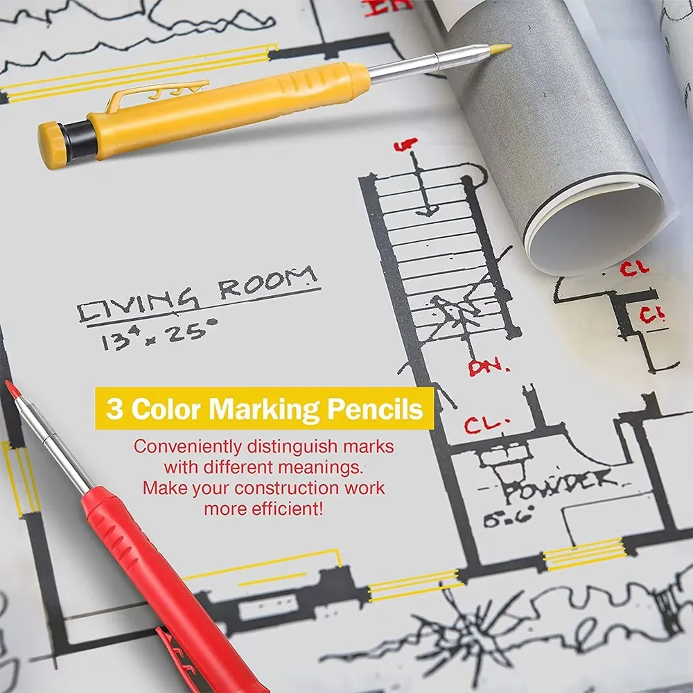 Solid Carpenter Pencil Set Woo - Workshop Tools Wood ulasan dan harga