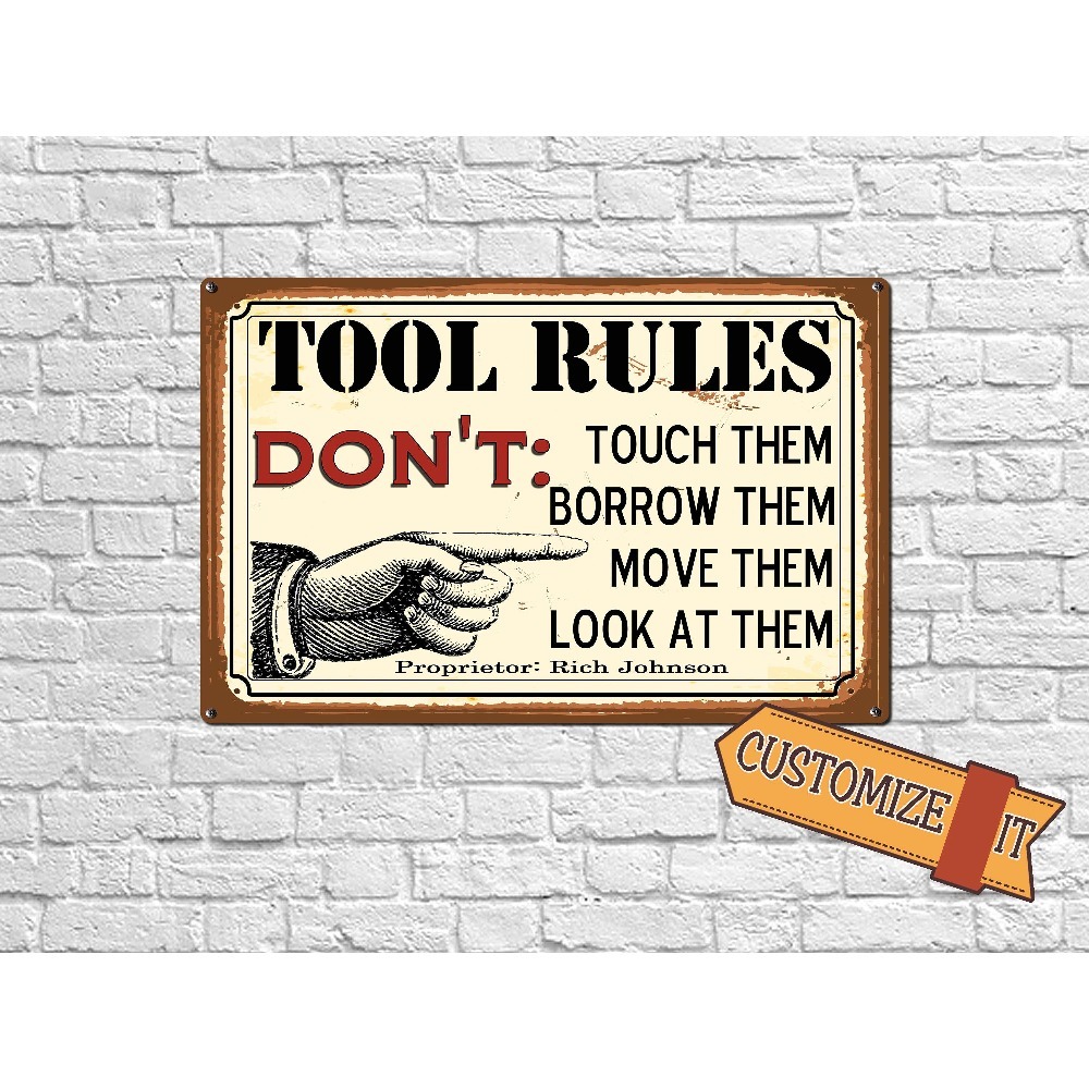 1pc Customizable Tool Rules Me - Workshop Tools Name ulasan dan harga