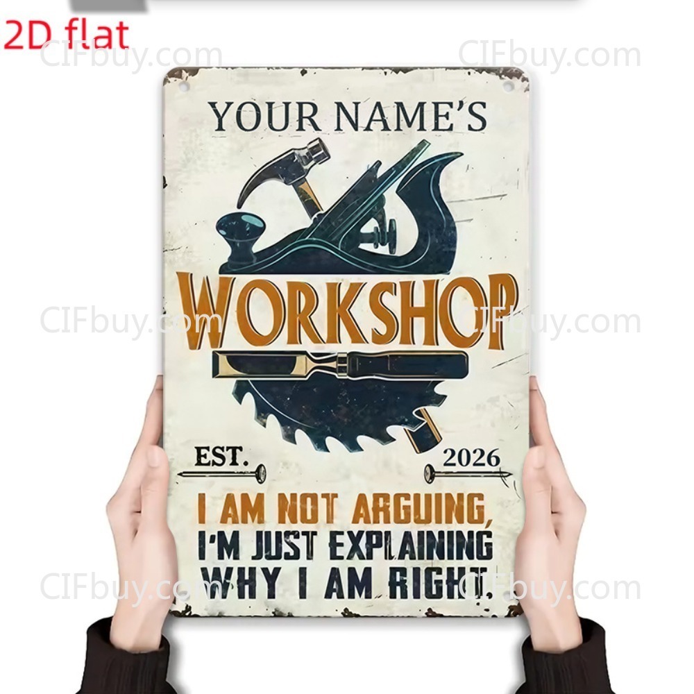 Custom Name Workshop Metal Sig - Workshop Tools Name ulasan dan harga