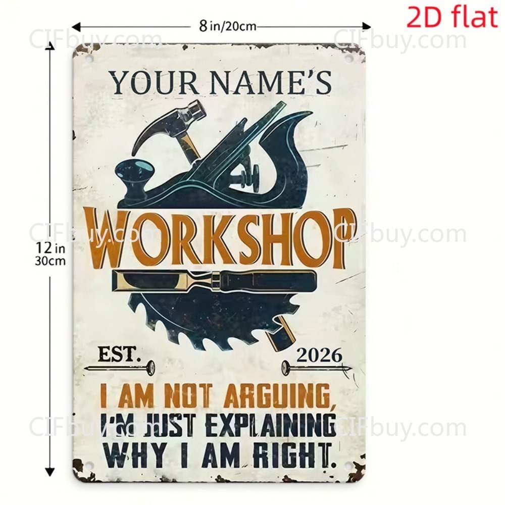 Custom Name Workshop Metal Sig - Workshop Tools Name ulasan dan harga