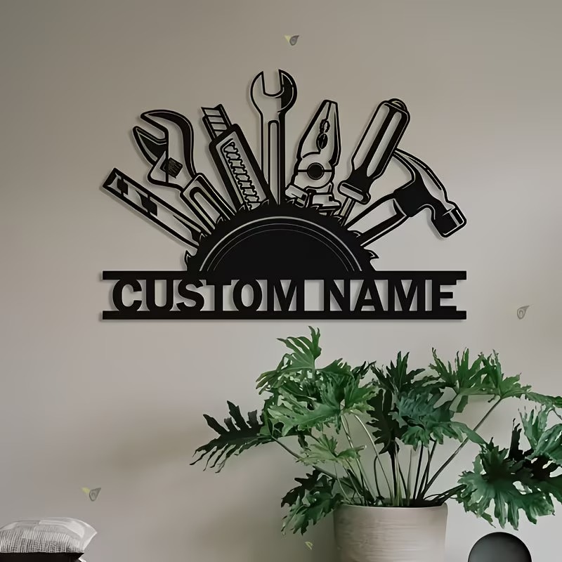 Custom Metal Tool Wall Art - P - Workshop Tools Name ulasan dan harga