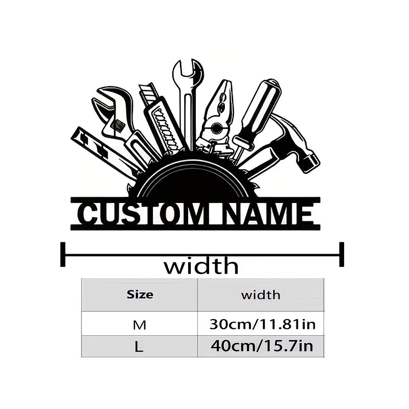 Custom Metal Tool Wall Art - P - Workshop Tools Name ulasan dan harga
