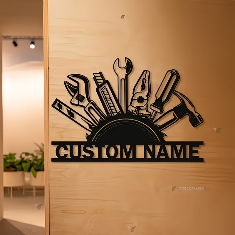 Custom Metal Tool Wall Art - P - Workshop Tools Name ulasan dan harga